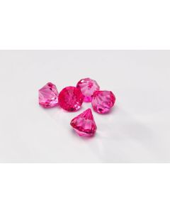 Bijoux diamants transparents - fuschia
