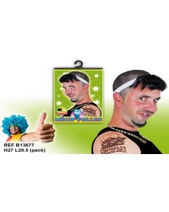 Bandeau et mèche - frange noire