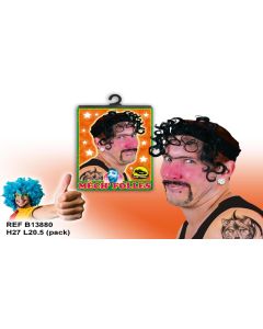 Bandeau et mèche - boucles noires