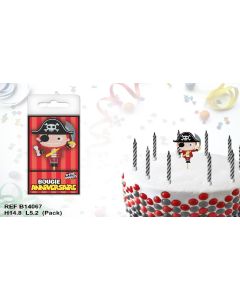 Bougie en forme de pirate enfant