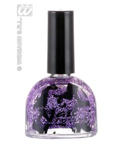 Déguisement : vernis à ongles à paillettes - violet