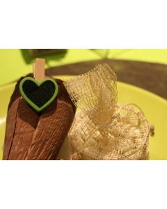 Coeur PM sur pince - anis - x6