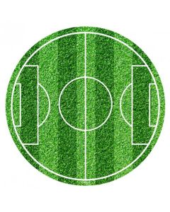 Disque à gâteau en sucre terrain de football 20 cm