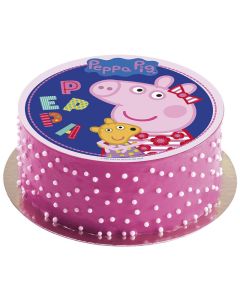 Disque à gâteau en sucre Peppa Pig - 20 cm