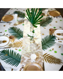 Feuille palmier artificielle 36 cm sur tige de 32 cm