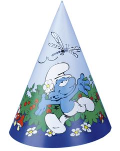 6 Chapeaux anniversaire Schtroumpfs