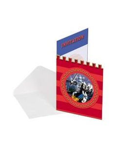 8 cartes d'invitation anniversaire Chevalier