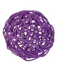 4 Boules en rotin prune