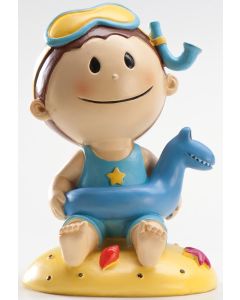 Sujet bapteme garçon à la plage - 11 cm