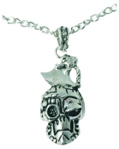 Collier tête de mort avec hache