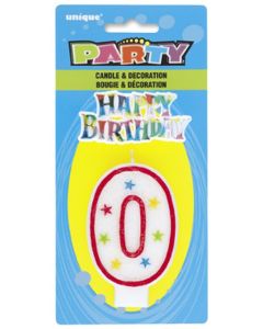 Décor "Happy Birthday" et bougie 0