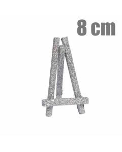 x12 Chevalet porte nom paillette argent 8 cm
