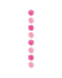 Guirlande Pompons Roses Ballerine 3 m
