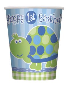 8 gobelets 1st Birthday garçon 27 cl