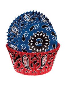75 Caissettes à cupcakes imprimé bandana