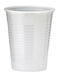 50 gobelets en plastique - blanc