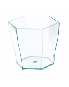 Coupe hexagonale en plastique "vert d'eau"