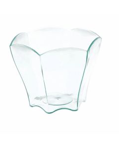 Coupe hexagonale en plastique bord rond "vert d'eau"