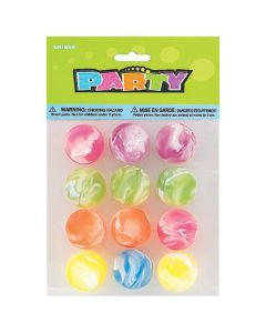 12 balles rebondissantes marbrées