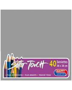 Serviettes soft touch - Acier