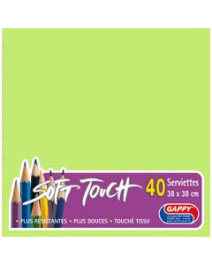 Serviettes soft touch - Pistache