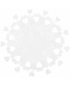 Centre de table Blanc Coeur x5
