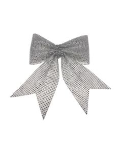 Noeud de papillon argent à strass