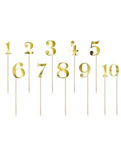 Numéro de table Or de 0-9