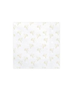 x20 Serviettes en papier blanches communion