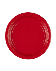 x8 Assiettes carton Rouge