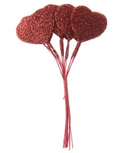 Bouquet de 12 coeurs pailletés