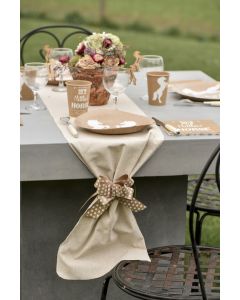 5 nœuds kraft à pois blancs