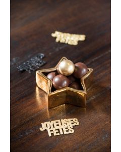 Confettis pailletés Joyeuses Fêtes - or