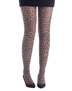 Collant opaque impression léopard