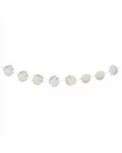 Guirlande 12 pompons - blanc