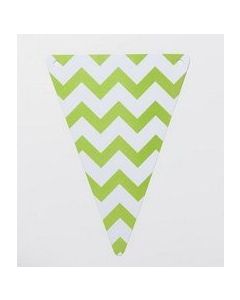 5 fanions chevron 15 x 21 cm – anis