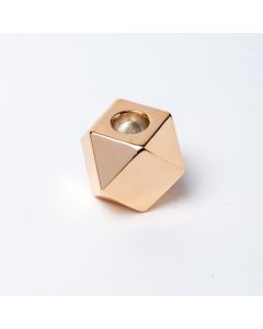 Bougeoir octogonal cuivre - 6,3 cm