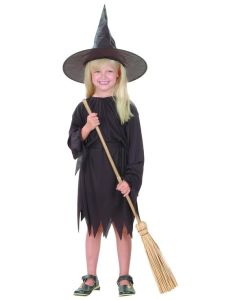 Costume fille sorcière - noir - Taille 7/9 ans