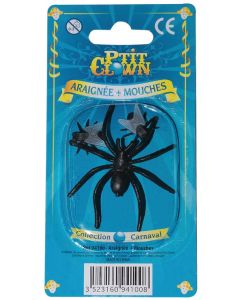 1 araignée + 2 mouches