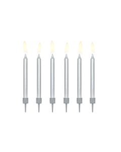 Bougies anniversaire argent
