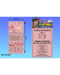 Permis Enterrement de vie de jeune fille