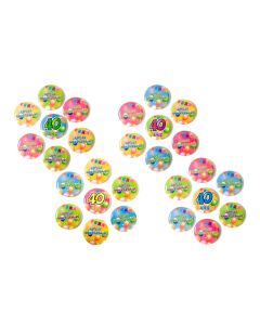 7 badges en métal 40 ans