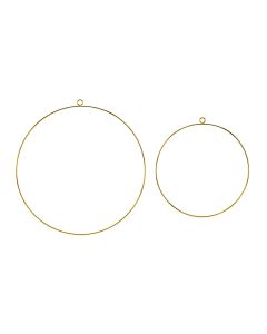 Anneaux en métal doré à suspendre x 2