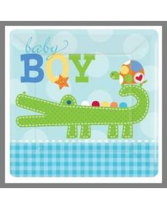 Assiettes Baby Shower 18 cm - Collection garçon - x8
