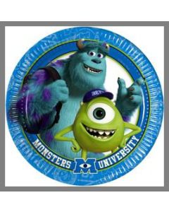 Assiettes Monstres Academy 20 cm Ø - x8