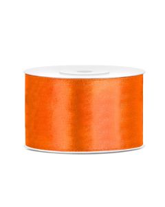 Ruban satin 38 mm - orange néon