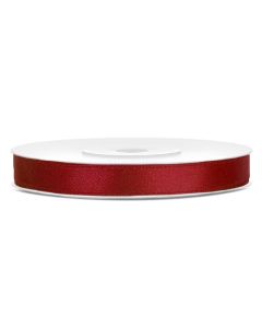 Ruban satin 6 mm - rouge foncé