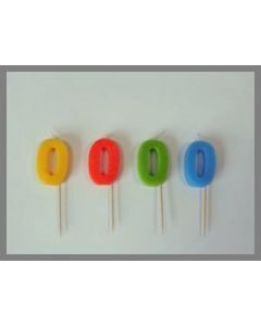 Bougie chiffre sur pique - 0