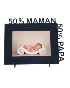 Cadre personnalisable 2 textes noir