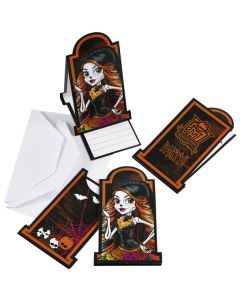 6 cartes d’invitation anniversaire Monster High